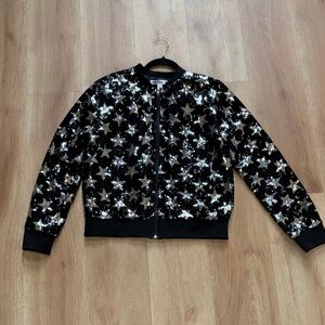 Say What? Black Sequin Star Jacket